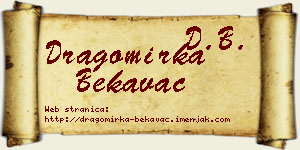 Dragomirka Bekavac vizit kartica